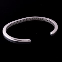 画像5: ナバホ族 Bruce Morgan #6SQ プレーン(SS)/4ダイヤ+アロー(SS) バングル