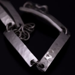 画像3: 【RIVER MAIL企画】ナバホ族 Bruce Morgan 1/4” SS ハンマーテクスチャ ブレスレット