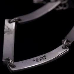 画像4: 【RIVER MAIL企画】ナバホ族 Bruce Morgan 1/4” SS ハンマーテクスチャ ブレスレット