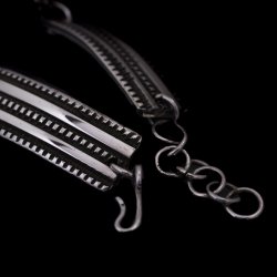 画像2: 【RIVER MAIL企画】ナバホ族 Bruce Morgan 3/8” SS 2連チゼル ブレスレット