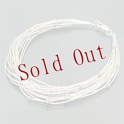 画像1: ナバホ族 20連 シルバー 金メッキ ブレスレット