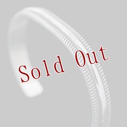 画像3: ナバホ族 Pat Bedonie 1/4" チゼルワーク シルバー バングル