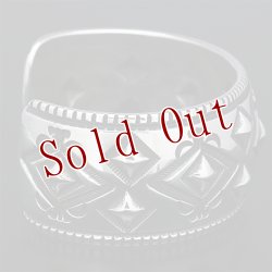 画像5: ナバホ族 Harrison Jim 1 1/8" バンプアウト インゴットシルバー バングル