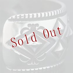 画像8: ナバホ族 Harrison Jim 1 1/8" バンプアウト インゴットシルバー バングル