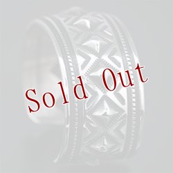 画像7: ナバホ族 Harrison Jim 1 1/8" バンプアウト インゴットシルバー バングル