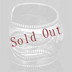 画像3: ナバホ族 Harrison Jim 1 5/8" リポウズ インゴットシルバー バングル