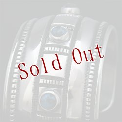 画像4: ナバホ族 Harrison Jim 1 1/2" キングマン インゴットシルバー コインエッジ バングル