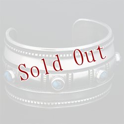 画像6: ナバホ族 Harrison Jim 1 1/2" キングマン インゴットシルバー コインエッジ バングル