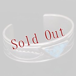 画像8: ナバホ族 Roy Tracy キングマントライアングル インゴットシルバー バングル