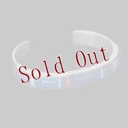 画像4: ナバホ族 Veronica Benally マルチカラー(ラピスラズリ) インレイ バングル "5 1/2"