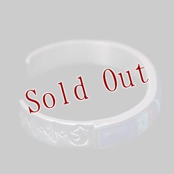 画像6: ナバホ族 Veronica Benally マルチカラー(ラピスラズリ) インレイ バングル "5 1/2"