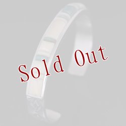 画像3: ナバホ族 Veronica Benally マルチカラー(アイボリー) インレイ バングル "5 3/4"