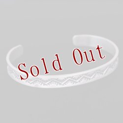 画像4: ナバホ族 Sunshine Reeves 1/4" スタンプ バングル