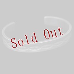 画像4: ナバホ族 Jacob D. Morgan 3/8" 10ga スタンプ バングル