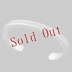 画像1: ナバホ族 Lyle Secatero #3スクエア レインフォール/フェザー バングル