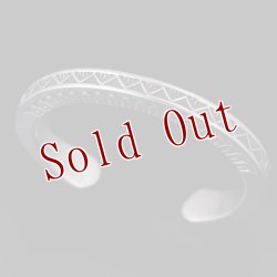 画像1: ナバホ族 Lyle Secatero #3スクエア ライトニング/フェザー バングル