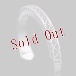 画像3: ナバホ族 Lyle Secatero #3スクエア ライトニング/フェザー バングル