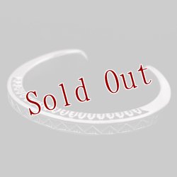 画像4: ナバホ族 Lyle Secatero #3スクエア ライトニング/フェザー バングル