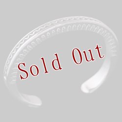 画像2: ナバホ族 Lyle Secatero #3スクエア ライトニング/フェザー バングル