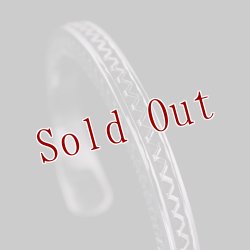 画像3: ナバホ族 Lyle Secatero #3スクエア ライトニング/フェザー バングル