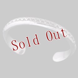 画像1: ナバホ族 Lyle Secatero #0ハーフラウンド ライトニング バングル