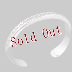 画像2: ナバホ族 Lyle Secatero #0ハーフラウンド ライトニング バングル