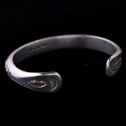 画像5: ナバホ族 Lyle Secatero #0ハーフラウンド ライトニング バングル