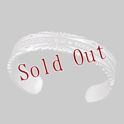 画像1: ナバホ族 Bruce Morgan 1/2" 10ga SS サンバースト 4ダイヤ+アロー バングル【RIVER MAIL企画】