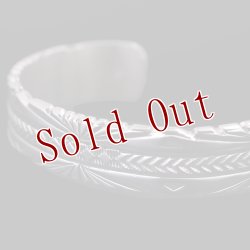 画像5: ナバホ族 Bruce Morgan 1/2" 10ga SS サンバースト 4ダイヤ+アロー バングル【RIVER MAIL企画】