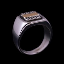 画像2: 【コラボ企画】Bruce Morgan×RIVER MAIL 14K チゼル シグネチャー リング