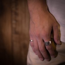着用画像3: 【コラボ企画】Bruce Morgan×RIVER MAIL 14K ダイヤ シグネチャー リング