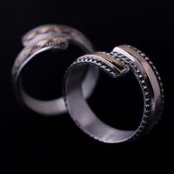 画像5: 【RIVER MAIL企画】ナバホ族 Bruce Morgan 1/4 14K チゼル アジャスタブル リング