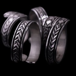 画像4: 【RIVER MAIL企画】ナバホ族 Bruce Morgan 1/4 SS 4ダイヤ+アロー アジャスタブル リング