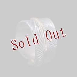 画像3: ナバホ族 Harvey Mace 12KGF イーグルフェザー ストレート リング