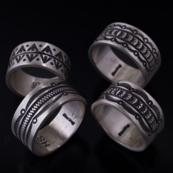画像5: ナバホ族 Herman Smith 3/8" クラシックスタイル リング 14.5号