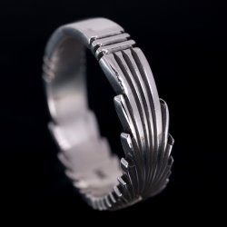 画像5: ナバホ族 Pat Bedonie 1/4” 14K サンバースト リング