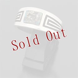 画像1: ナバホ族 Albert Nells イサカピーク オーバーレイ リング 22.5号