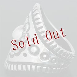 画像3: ナバホ族 Harrison Jim 1 1/4” バンプアウト スタンプ インゴットシルバー リング 24.5号