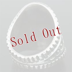 画像5: ナバホ族 Harrison Jim 1 1/4” バンプアウト スタンプ インゴットシルバー リング 24.5号