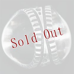 画像6: ナバホ族 Harrison Jim 1 1/4” バンプアウト スタンプ インゴットシルバー リング 24.5号