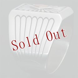 画像6: ナバホ族 Howard Nelson 14K サンバースト 長方形 Box リング 23号