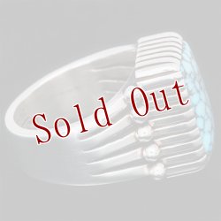 画像4: ナバホ族 Howard Nelson キングマン ターコイズ 長方形 リング 12号