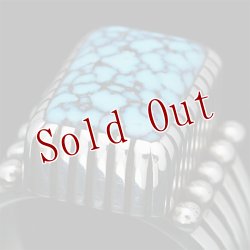 画像7: ナバホ族 Howard Nelson キングマン ターコイズ 長方形 リング 12号