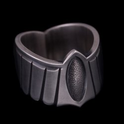 画像5: ナバホ族 Jacob D. Morgan イーグル バンプアウト プレーン リング 24.5号