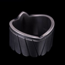 画像6: ナバホ族 Jacob D. Morgan イーグル バンプアウト プレーン リング 24.5号