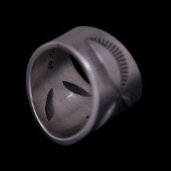 画像7: ナバホ族 Jacob D. Morgan バンプアウト/スタンプ シルバー リング 19.5号