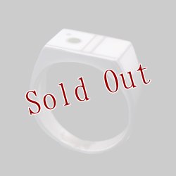 画像2: ナバホ族 Veronica Benally アイボリー/ターコイズ インレイ リング 14号