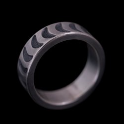 画像2: ナバホ族 Jacob D. Morgan 1/4" 11ga ハンドスタンプ バンド リング 15.5号