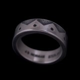 ナバホ族 Jacob D. Morgan 11ga クラウン ハンドスタンプ バンド リング 19号