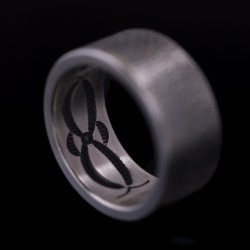 画像3: ナバホ族 Jacob D. Morgan 3/8" 12ga テクスチャー/スタンプ バンド リング 13.5号